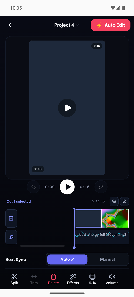 My Auto Edit Android app screenshot
